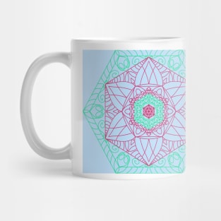 Pink and Green Mandala Mug